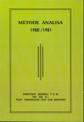 Metode Analisis 1980/1981
