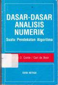 Dasar-dasar Analisis Numerik suatu Pendekatan Algoritmas