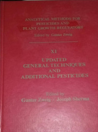 Analytical Methods for Pesticides and Plant Growth Regulators, And Food Additives