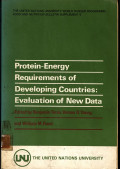 Protein - Energy Requirements of Developing Countries : Evaluation of New Data