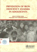 Prevention of iron Deficiency Anaemia in Adolescents