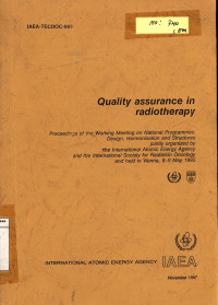 Quality Assurence in Radiotherapy