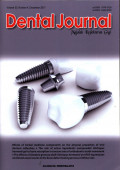 Dental Journal (Majalah Kedokteran Gigi): Vol. 50 No. 4  Tahun  2017