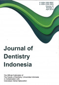 Journal of Dentistry Indonesia Vol. 22 No.1 Tahun 2015
