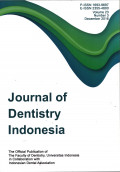 Journal of Dentistry Indonesia Vol. 23 No.3 Tahun 2016