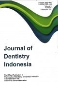 Journal of Dentistry Indonesia Vol. 24 No.3 Tahun 2017