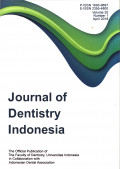 Journal of Dentistry Indonesia Vol. 25 No.1 Tahun 2018