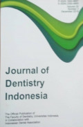 Journal of Dentistry Indonesia Vol. 25 No.3 Tahun 2018
