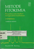 Metode Fitokimia; Penuntun cara modern menganalisis tumbuhan