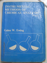 Instrumental Methods Of Chemical Analysis.