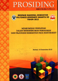 Seminar Nasional Kesehatan Poltekkes Kemenkes Jakarta III  Tahun 2015 : Membumikan penelitian dalam mensinergikan pendidikan dan pelayanan kesehatan pada masyarakat