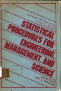 Instructor's manual to accompany : Statistical Procedures for Engineering Management And Science