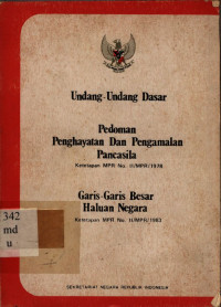 Undang-Undang Dasar : Pedoman Penghayatan dan Pengamalan Pancasila, Garis-garis Besar Haluan Negara