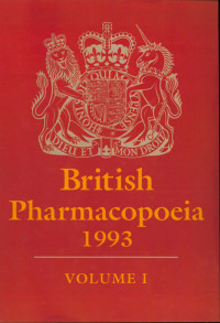 Brithis Pharmacopoeia 1993 Volume I