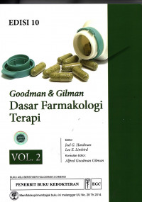 Goodman & Gilman : Dasar Farmakologi Terapi Edisi 10 Vol.2