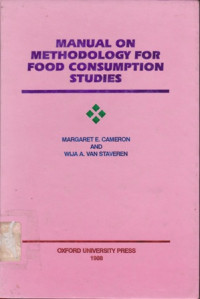 Manual on Methodology For Food Consumption Studie