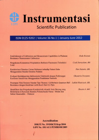 Instrumentasi Scientific Publication Vol. 36 No.1 tahun 2012