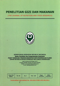 Penelitian Gizi dan Makanan Vol.38 No.1